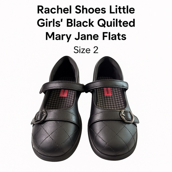 Rachel Shoes Other - Rachel Shoes Little Girls’ Black Quilted Mary Jane Flats | Size 2